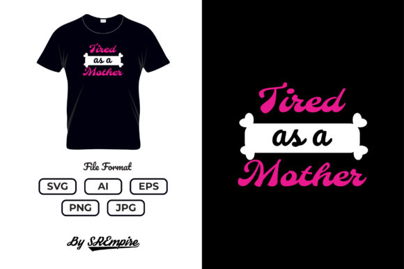 Mother's Day Typography T-shirt - 02: A Stylish Embroidery Choice